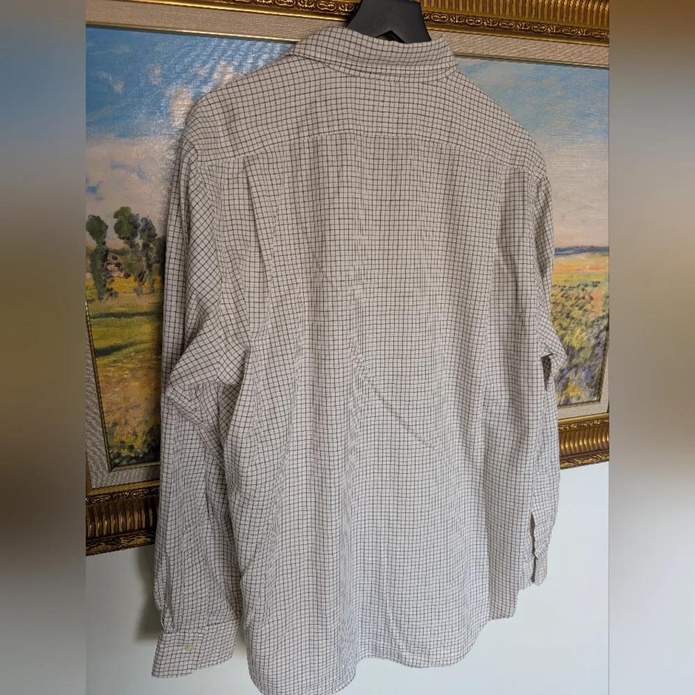 Polo Ralph Lauren Beige Black Checkered Shirt